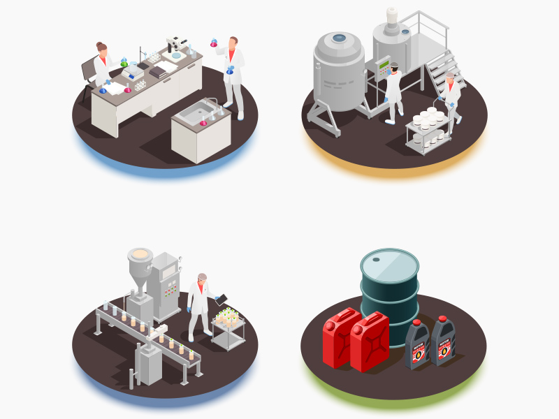 مراحل تولید مواد شیمایی